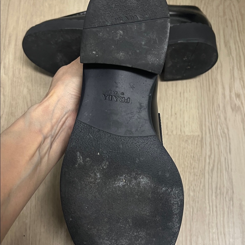Prada women’s  Black Slip-On Loafers - Picture 4 of 6